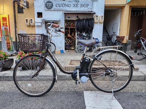 　パナソニック　電動自転車　２６インチ　3変速　16ah  5点  充電器　付き　茶色　配達可能