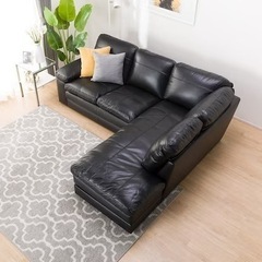 【※9/22まで】ニトリ本革コーナーソファ