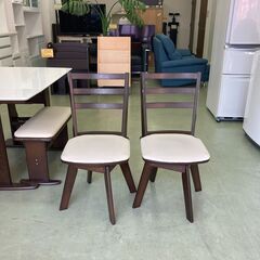 【リサイクルショップ　ピカソ　小松原】小松原】Nitori ニトリ 伸縮式ダイニングテーブル4点セット ホワイト/ブラウン★4942★