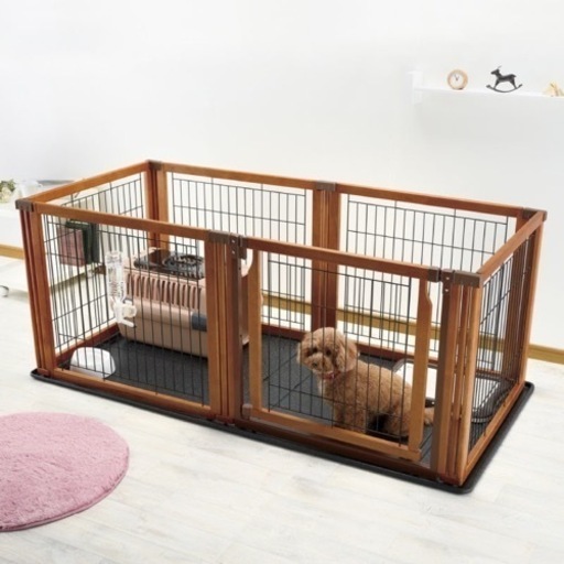 リッチェル 犬用 木製3WAYサークル（小型犬向けケージ）