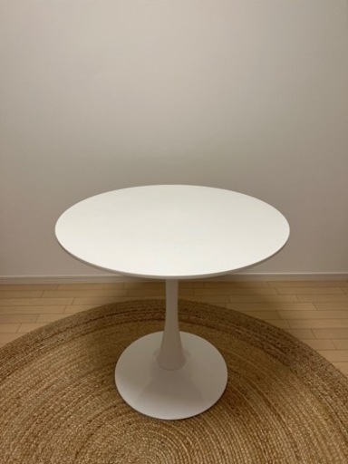 韓国風カフェテーブル / ホワイト /直径80cm