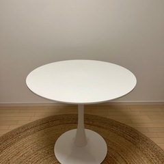 韓国風カフェテーブル / ホワイト /直径80cm