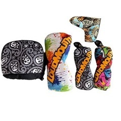 ラウドマウス　LoudMouth キャディバッグ　スカル柄　ドライバーアイアンカバーセット