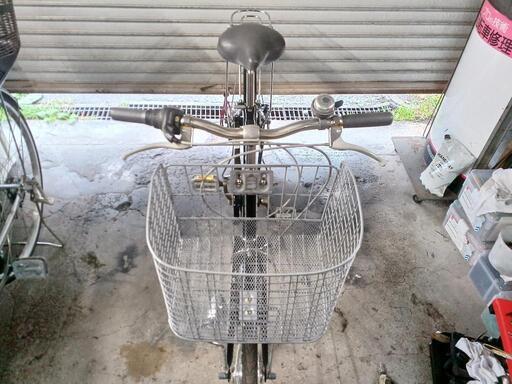 自転車中古　NEXT STAGE　外装6段変速　オートライト　ノーパンクタイヤ　カゴリアキャリア(チャイルドシート取り付け不可)付き　鍵新品　タイヤ27インチ　カラーブラック 自転車中古 NEXT STAGE 外装6段変速 オートライト ノーパンクタイヤ