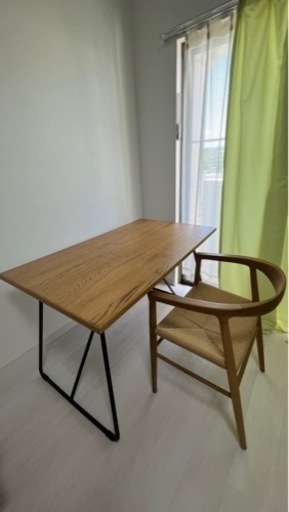 札幌近郊 送料無料 ﾀﾞｲﾆﾝｸﾞﾃｰﾌﾞﾙ 4人用 ﾅﾁｭﾗﾙ 5点ｾｯﾄ 118×75㎝