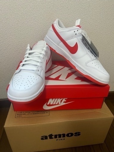 スニーカー NIKE DUNK LOW RETRO WHITE/PICANTE RED 23FA-I