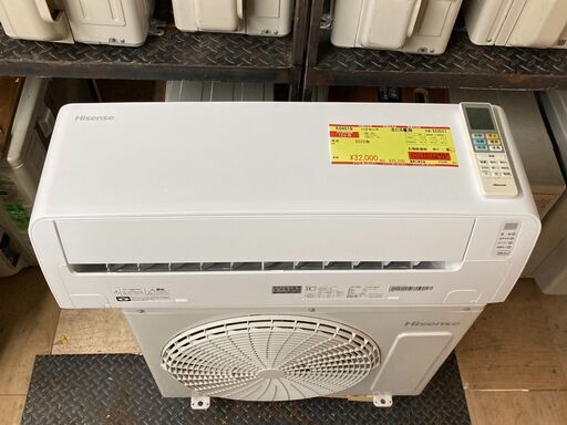 K04519　ハイセンス　2022年製　中古エアコン　主に6畳用　冷房能力　2.2KW ／ 暖房能力　2.2KW