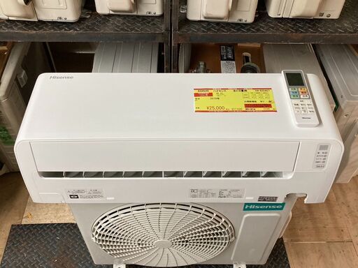K04520　ハイセンス　2019年製　中古エアコン　主に6畳用　冷房能力　2.2KW ／ 暖房能力　2.2KW