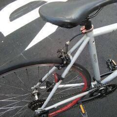 クロスバイク レユニオン LILU 6段変速 ライトグレー 配送無料