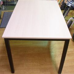 ミーティングテーブル 幅120×奥行75×高さ70cm 会議テーブル オフィス家具 事務用品 机 デスク ホワイト×ブラック 札幌市 西岡店