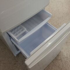  2ドア冷蔵庫 137L 2016年製 100Lクラス つけかえどっちもドア ホワイト SJ-D14C-W シャープ  ☆ 札幌市 北区 屯田 