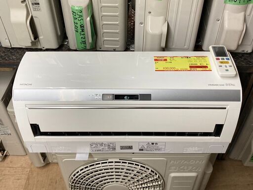 K04523　日立　2019年製　中古エアコン　主に6畳用　冷房能力　2.2KW ／ 暖房能力　2.5KW