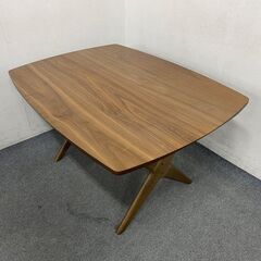 ニトリ/NITORI ダイニングテーブルセット リラックスワイド120MBR 4点セット ミドルブラウン/ターコイズブルー 中古 店頭引取歓迎 R7505