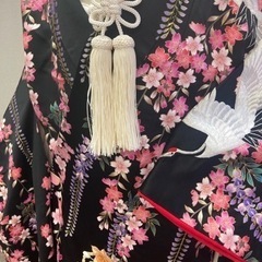 花嫁打掛　正絹　金箔　桜　藤　鶴　牡丹