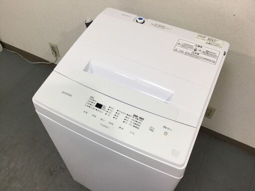 （11/18受渡済）JT7492【IRISOHYAMA/アイリスオーヤマ 5.0㎏洗濯機】美品 2022年製 IAW-T503E 家電 洗濯 全自動洗濯機 簡易乾燥付