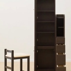 【引取り】ニトリ　ドレッサー　姿見付　ブラウン