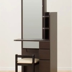 【引取り】ニトリ　ドレッサー　姿見付　ブラウン