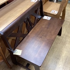 KI-45【新入荷　リサイクル品】カリモク　ルスティック　カントリーベンチ　ブラウン