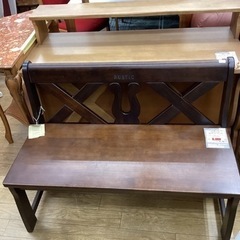 KI-45【新入荷　リサイクル品】カリモク　ルスティック　カントリーベンチ　ブラウン