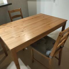 【取引中】IKEAダイニングテーブルセット(椅子４脚)