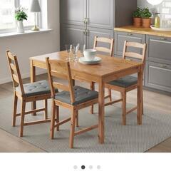 【取引中】IKEAダイニングテーブルセット(椅子４脚)