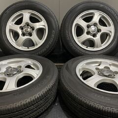 【YOKOHAMA GEOLANDAR SUV 175/80R15】夏タイヤ【三菱 パジェロミニ 純正ホイール 15インチ 5.5J5HPCD114.3+46】バリ溝　(TC940MY)