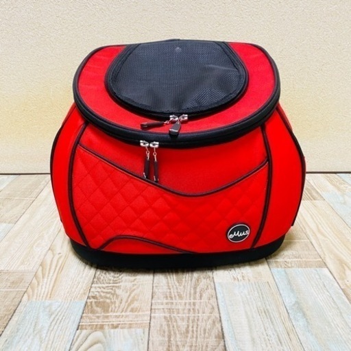 【美品】eMus エミューズ オリジナル リュックキャリー (M, レッド)
