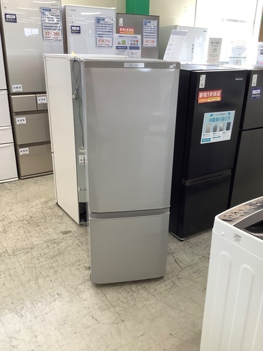 安心の6ヶ月保証付き！！ MITSUBISHI　2ドア冷蔵庫　MR-P17C-S  2018年製　168L