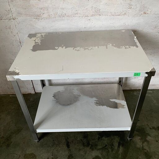 ステンレス台 コンロ台 厨房 作業台 業務用 2段タイプ W900×D600×H790mm ㉑