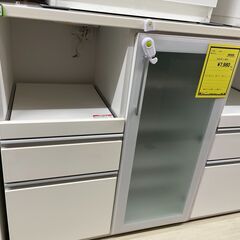 【ジモティ来店特価！！】キッチンカウンター　ホワイト　J-0937