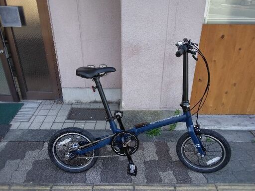美品☆[無印良品]16吋 折り畳み自転車 内装3段/ネイビー