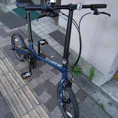 美品☆[無印良品]16吋 折り畳み自転車 内装3段/ネイビー