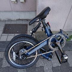 美品☆[無印良品]16吋 折り畳み自転車 内装3段/ネイビー