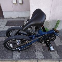 美品☆[無印良品]16吋 折り畳み自転車 内装3段/ネイビー