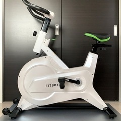 【美品】FITBOX +マット⭐️エクササイズセンサー付き⭐️ホワイト⭐️第3世代⭐️スピンバイク⭐️極静音