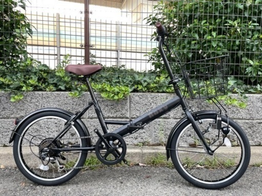 新車マルイシ　ＲＯＸＹ　折畳自転車　20インチ　外装6段変速　マットブラック　便利なかご付き☆