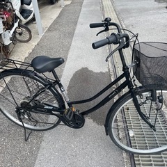 自転車　黒　ギア付き　(9月末までに受け取り可能な方)