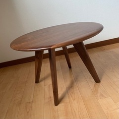 ローテーブル / 天然木ウォルナットφ550