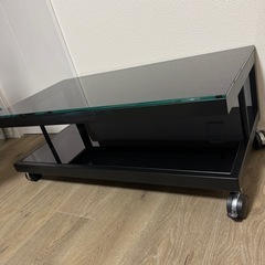 テレビ台　黒　ガラステーブル　ニトリ　テレビボード　