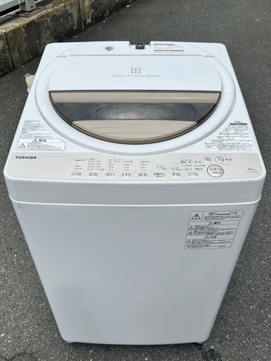 F ￥18700(税込) TOSHIBA 電気洗濯機　6kg 2020年製