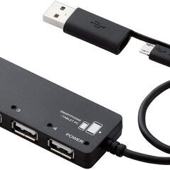 USB2 microUSB USB-C パスパワーハブ 動作品無料