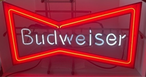 230916レトロ   ネオン管   Budweiserバドワイザー   屋内用広告燈    中古