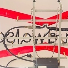 230916レトロ ネオン管 Budweiserバドワイザー 屋内用広告燈 中古