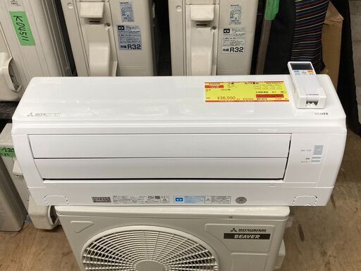 K04528　三菱　2022年製　中古エアコン　主に6畳用　冷房能力　2.2KW ／ 暖房能力　2.5KW