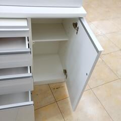 ☆ジモティ割あり☆ レンジボード ホワイト H205×D48.5×W177 
