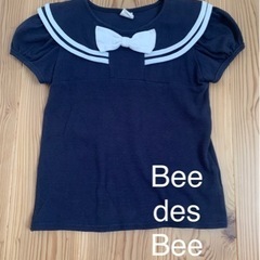 【130】Bee des Bee セーラー襟カットソー　半袖