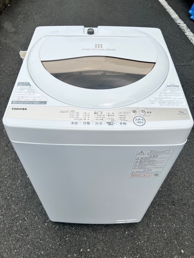 H ￥17600(税込) Toshiba 全自動電気洗濯機　5kg 2022年製