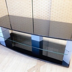 【引取】幅120cm テレビボード テレビ台 ガラス製 