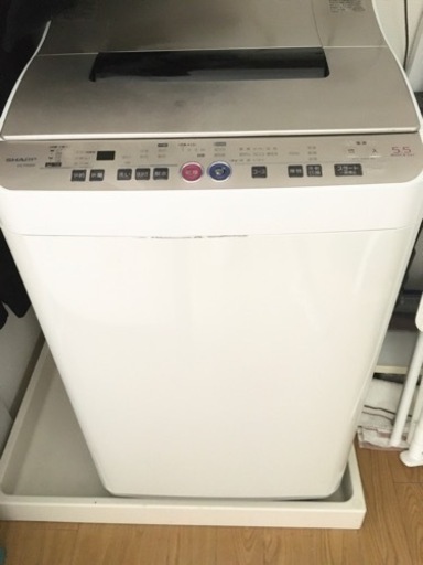 【23区一部配達設置無料】美品シャープ洗濯機5.5kg乾燥機付　早朝深夜対応可能