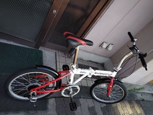 Switzsport[スウィッツスポート]20吋 折り畳み自転車 外装6段/ホワイト 